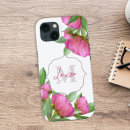 Recherche de fleurs romantiques iphone coques Nom monogramme
