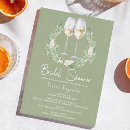 Search for green and white bridal shower invitations Elegant