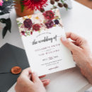 Search for boho burgundy wedding invitations Watercolor