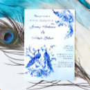 Recherche de paon mariage invitations Aquarelle