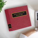 Search for red leather binders Business