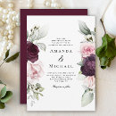 Recherche de couleur prune invitations Couple