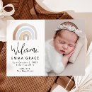 Recherche de rainbow birth announcement cards Petite fille