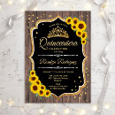 Search for fall quinceanera invitations Sunflowers