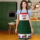Search for red truck aprons Red and green