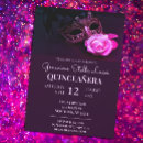 Search for pink masquerade party invitations Purple