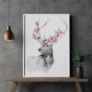 Search for black deer posters Black and white
