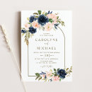 Search for blue and blush wedding invitations Botanical