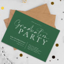 Search for green graduation invitations Typography