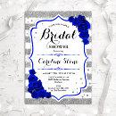 Search for royal bridal shower invitations Navy blue
