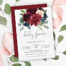 Search for navy burgundy baby shower invitations Elegant