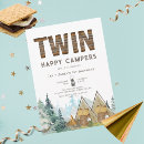 Search for twins birthday invitations Rustic