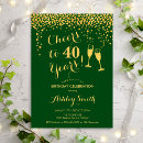 Search for cheers to 40 years invitations Champagne glasses