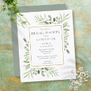 Search for eucalyptus geometric bridal shower invitations Foliage