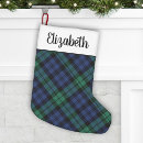Search for green plaid christmas stockings Rustic