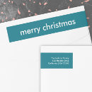 Search for teal blue return address labels Modern minimalist