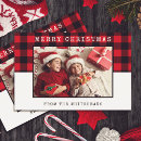 Search for red and black plaid christmas cards Typewriter