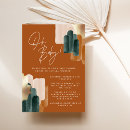 Search for abstract baby shower invitations Terracotta