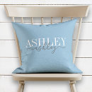 Search for blue grey pillows Monogrammed