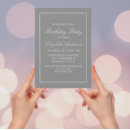 Search for grey birthday invitations Classic
