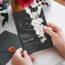 Search for orchid bridal shower invitations Black and white