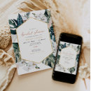 Search for tropical bridal shower invitations Blush pink