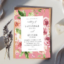 Recherche de peach floral invitations Moderne