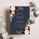 Search for navy blue and sage green wedding invitations Watercolor floral