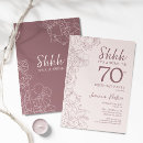 Search for surprise 70th birthday invitations Elegant