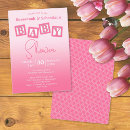 Recherche de blocks baby shower invitations Rose