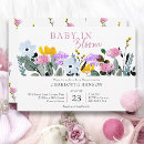 Search for blue and yellow baby shower invitations Baby in bloom