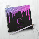 Search for hot pink glitter notebooks Girly