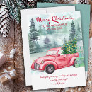 Search for vintage truck christmas cards Watercolor