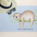 Search for sloth beach towels Watercolor