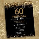 Search for stylish 60th birthday invitations Gold