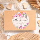 Search for wild flowers round stickers thank you