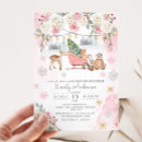 Recherche de pink woodland baby shower invitations Floral