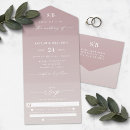 Recherche de mauve et blanc mariage invitations Invités