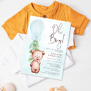 Search for bear balloon invitations Boy teddy bear shower