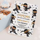 Recherche de coup de pied invitations Fête d'anniversaire de ninja