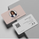 Search for pink real estate business cards Qr code