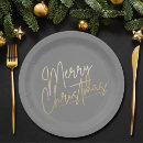 Search for gold and silver christmas plates Holiday party