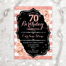 Search for 70th with bling birthday invitations For her