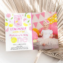 Search for pink lemonade birthday invitations Sunshine and lemonade