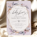 Search for lavender and green baby shower invitations Purple