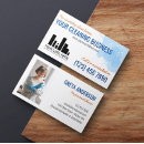 Search for cleaning services business cards Blue