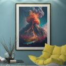 Search for volcanos posters Illustration