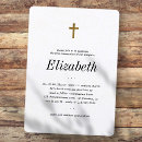 Search for gold cross first communion invitations Minimalist