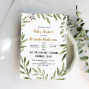 Search for greenery baby shower invitations Green and gold