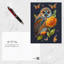 Search for owl postcards Floral